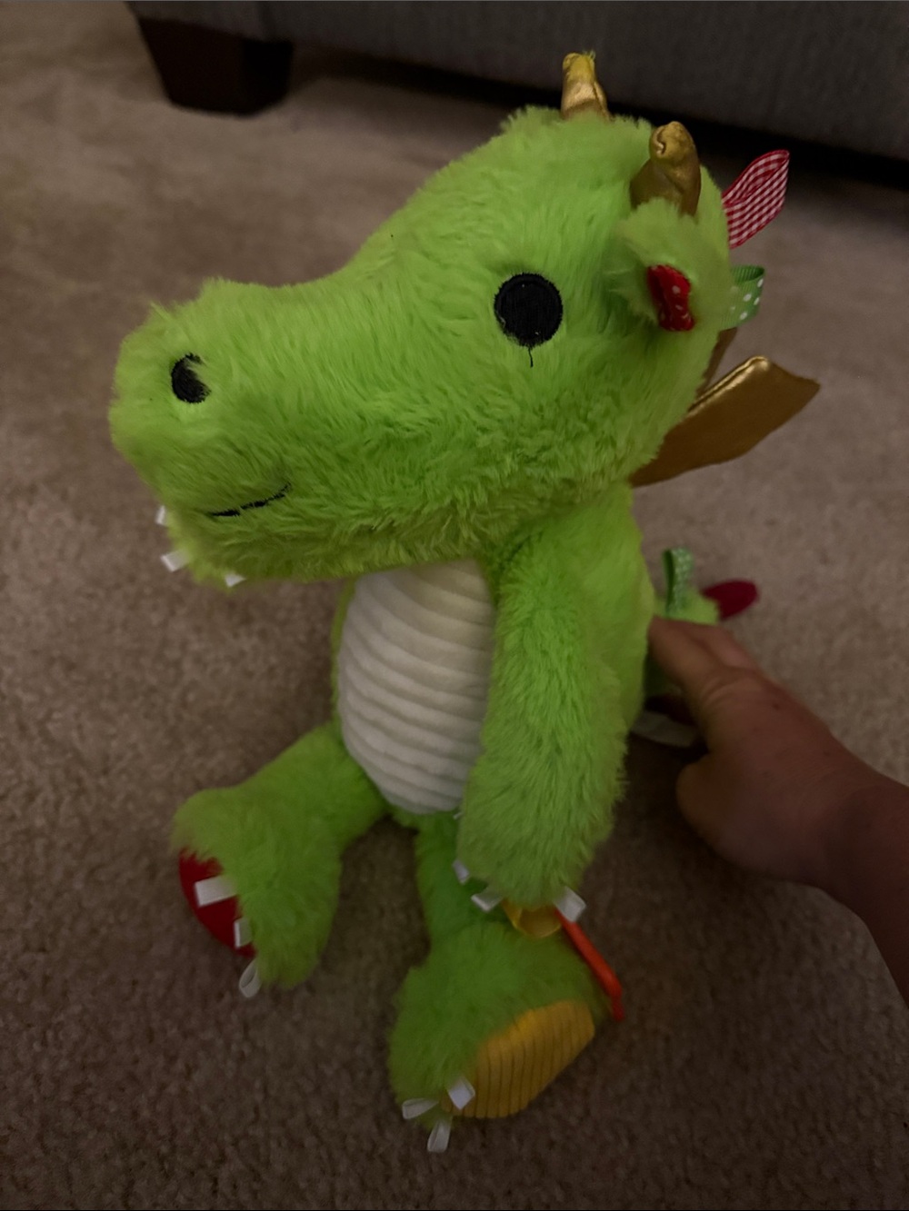 Plush Green Dragon Soft Toy - Kids Plush Stuffed Animal